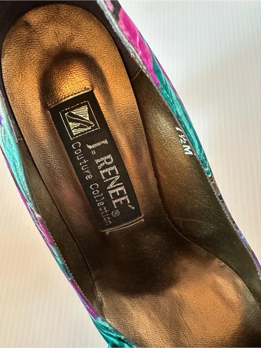 Renee Promenade Peacock Floral Pumps 7.5M Couture